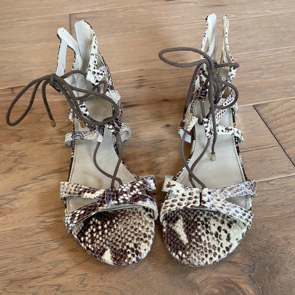 Aldo snakeskin lace up gladiator style sandals 6.5